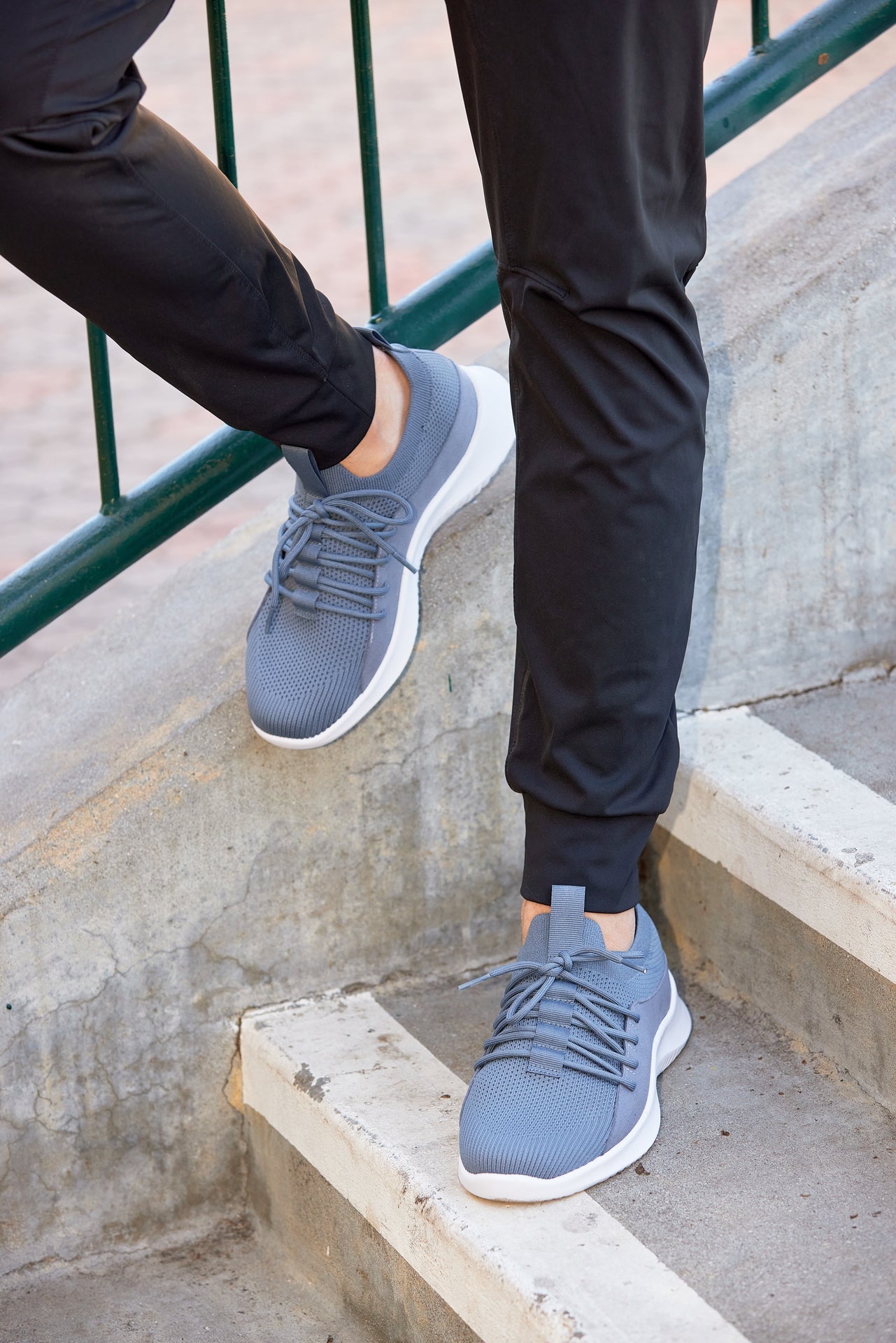 CALTO - Q133 - 2.4 Inches Taller (Light Slate Gray/White Sole) - Ultra Lightweight Sneakers - WonderingCloth