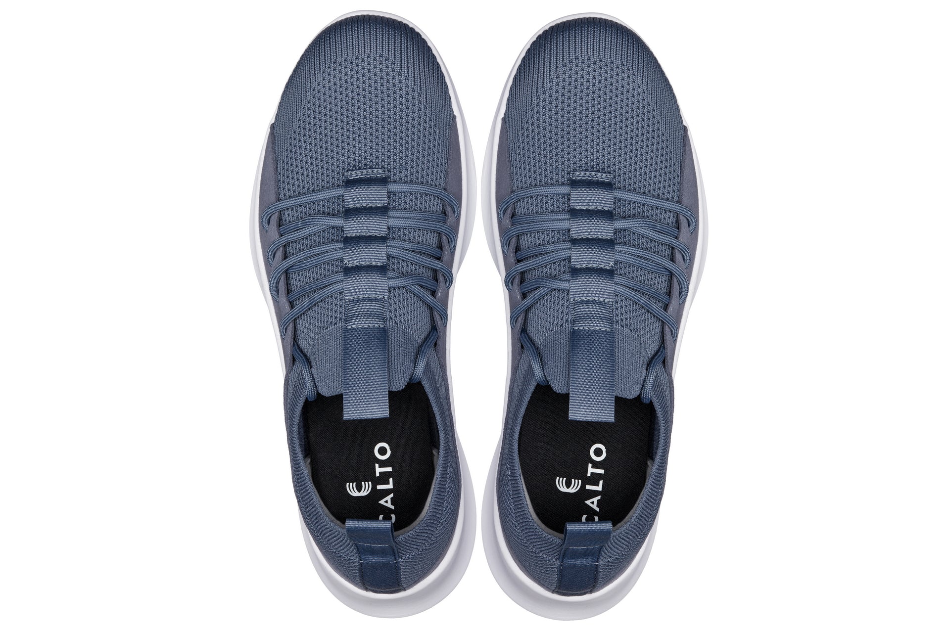 CALTO - Q133 - 2.4 Inches Taller (Light Slate Gray/White Sole) - Ultra Lightweight Sneakers - WonderingCloth
