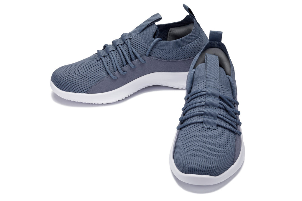 CALTO - Q133 - 2.4 Inches Taller (Light Slate Gray/White Sole) - Ultra Lightweight Sneakers - WonderingCloth