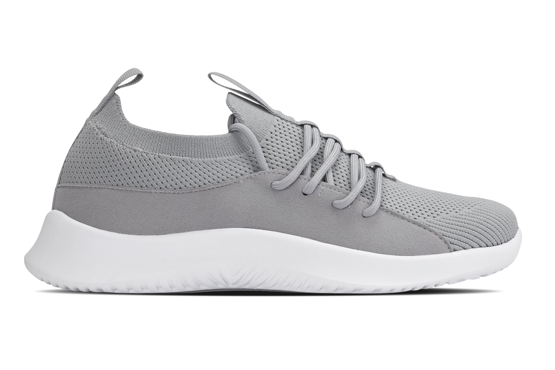CALTO - Q134 - 2.4 Inches Taller (Light Gray/White Sole) - Ultra Lightweight Sneakers - WonderingCloth