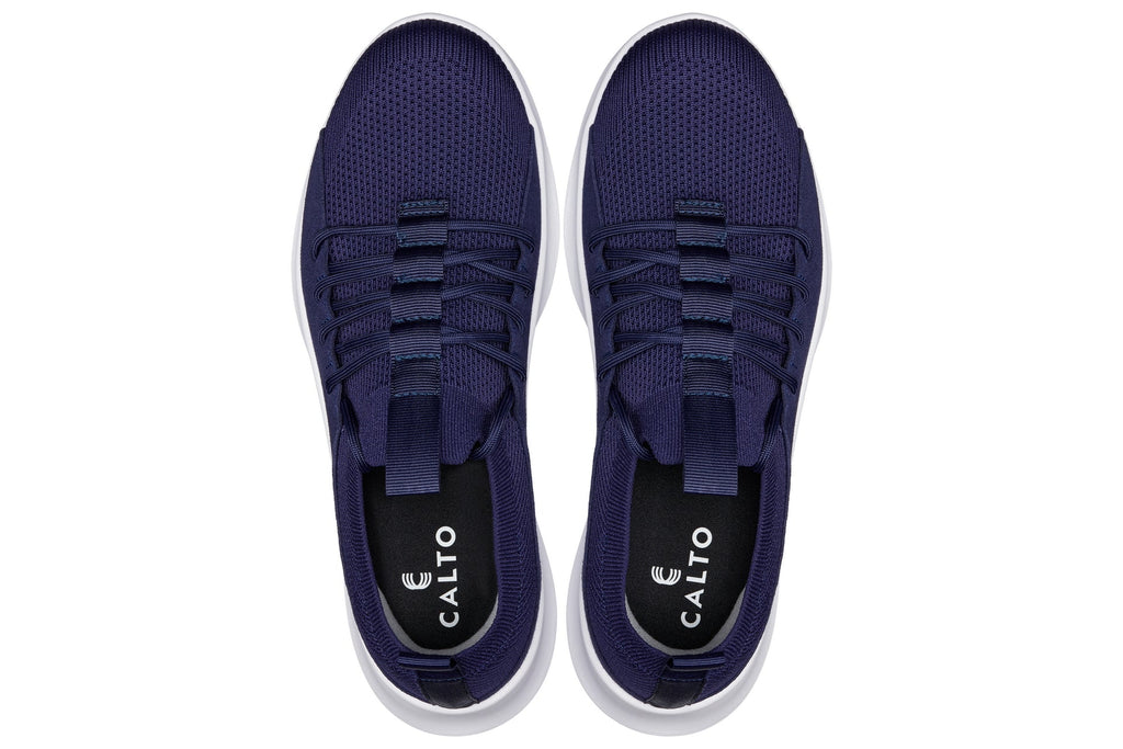 CALTO - Q135 - 2.4 Inches Taller (Navy/White Sole) - Ultra Lightweight Sneakers - WonderingCloth
