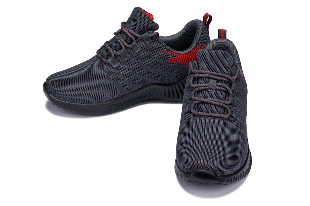 CALTO - Q218 - 2.8 Inches Taller (Grey/Red) - Ultra Lightweight - WonderingCloth
