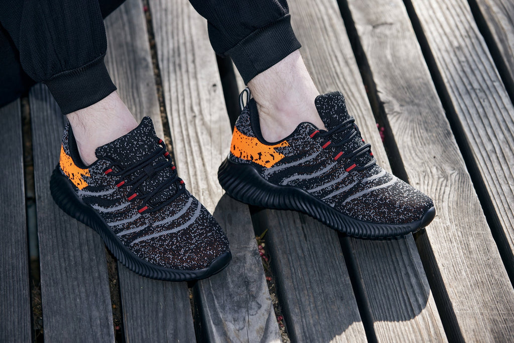 CALTO - Q219 - 2.8 Inches Taller (Neon Orange/Black/Grey) - Ultra Lightweight - WonderingCloth