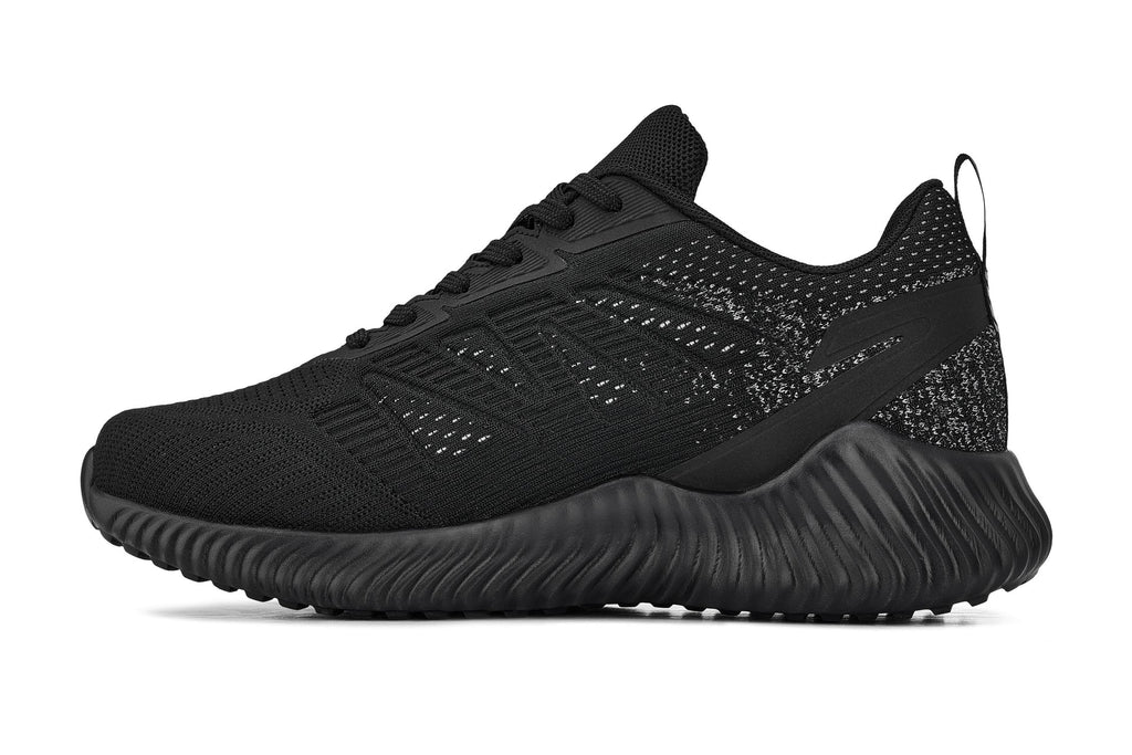 CALTO - Q220 - 2.6 Inches Taller (Noir/Cement) - Lightweight Sporty Sneakers - WonderingCloth