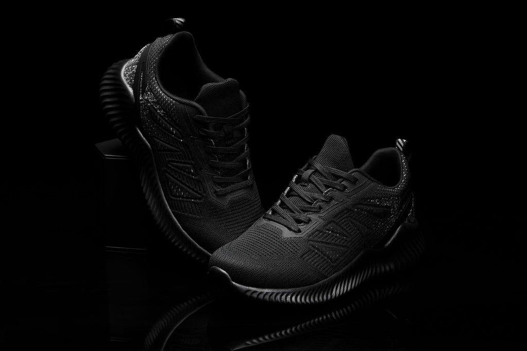 CALTO - Q220 - 2.6 Inches Taller (Noir/Cement) - Lightweight Sporty Sneakers - WonderingCloth