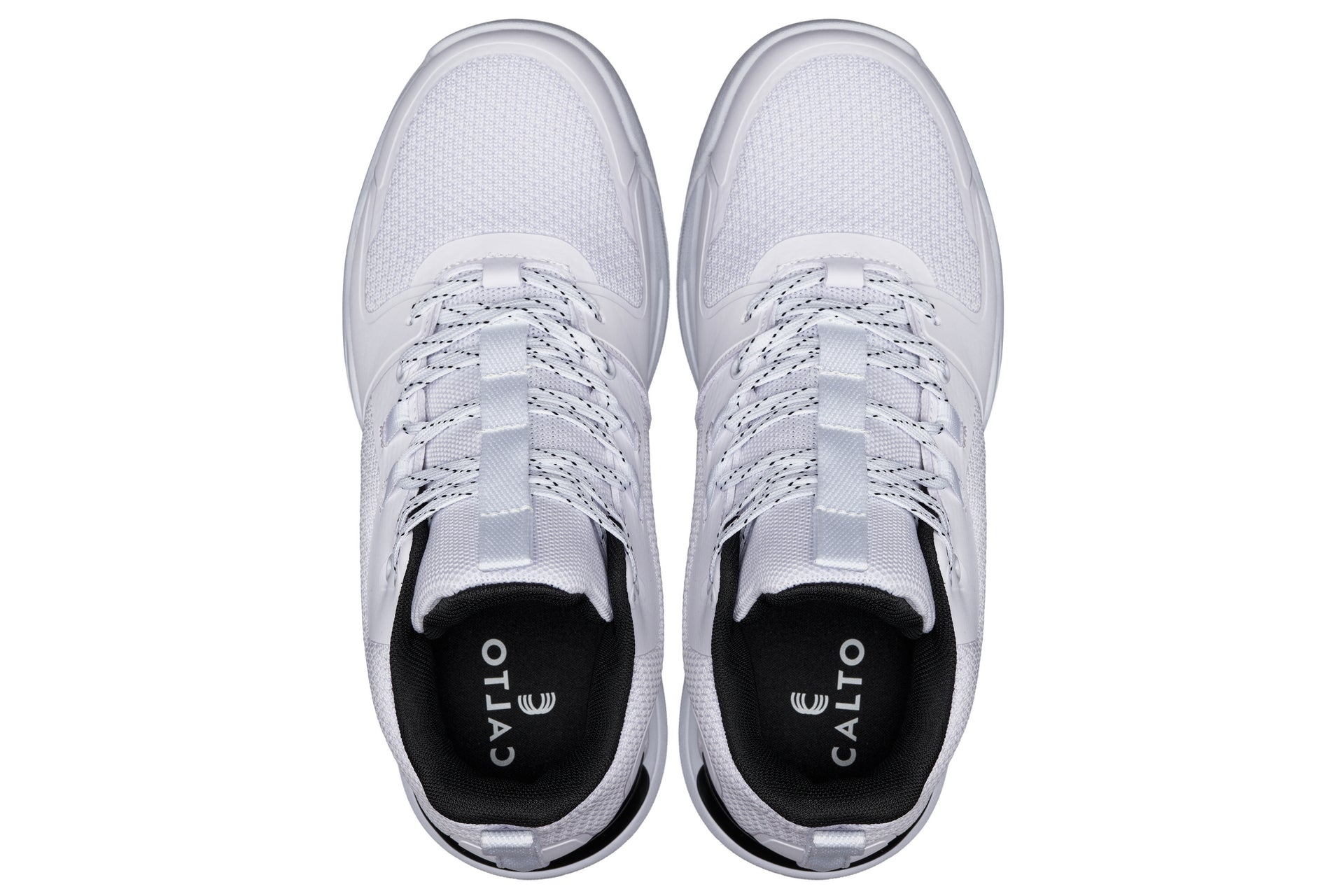 CALTO - Q394 - 3 Inches Taller (White/Black) - Basketball High-Top Sneakers - WonderingCloth