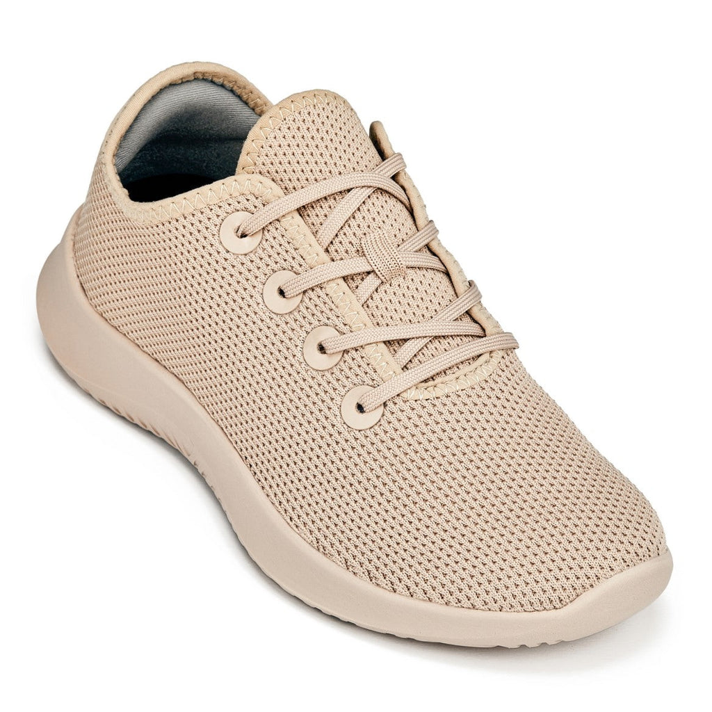 CALTO - Q403 - 2.4 Inches Taller (Salmon) - Ultra Lightweight Knitted Sneakers - WonderingCloth