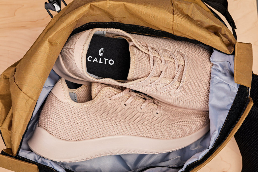 CALTO - Q403 - 2.4 Inches Taller (Salmon) - Ultra Lightweight Knitted Sneakers - WonderingCloth