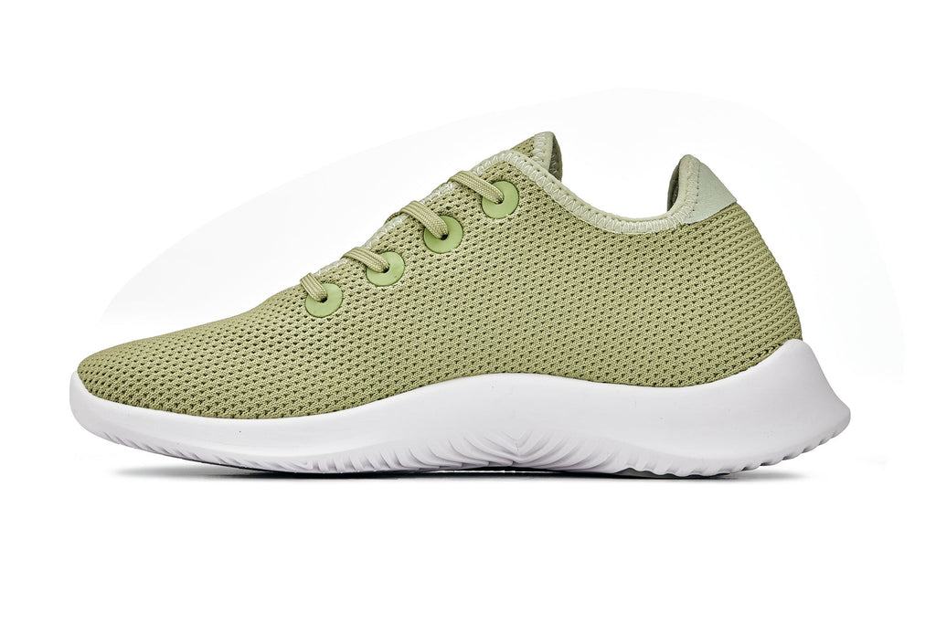 CALTO - Q405 - 2.4 Inches Taller (Pale Lime) - Ultra Lightweight Knitted Sneakers - WonderingCloth