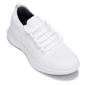 CALTO - QA061 - 2.4 Inches Taller (White/White Sole) - Lightweight Knitted Sneakers - WonderingCloth