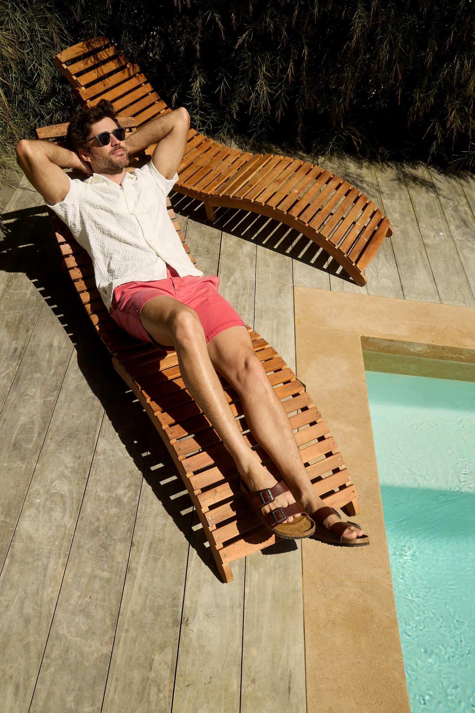 Andrew 7.5" Stretch Twill Short - Mineral Red - WonderingCloth
