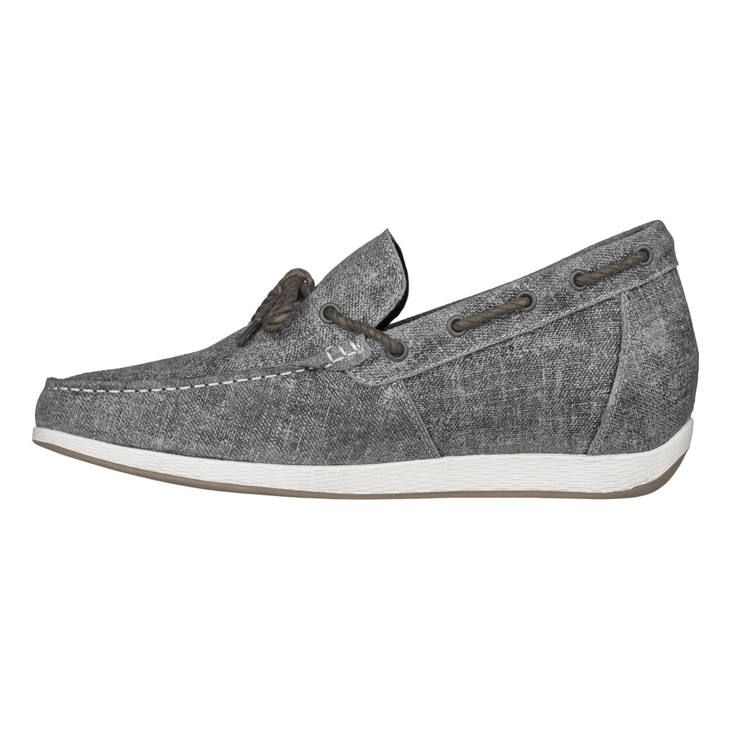 CALTO Denim Grey Boat Shoes - 2.4 Inches - S1101 - WonderingCloth