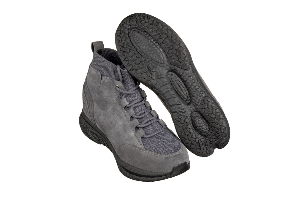 CALTO - S23202 - 3 Inches Taller (Grey) - Sneakers - WonderingCloth