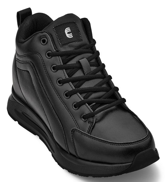 CALTO - S23304 - 3.2 Inches Taller (Black) - Sneakers - WonderingCloth