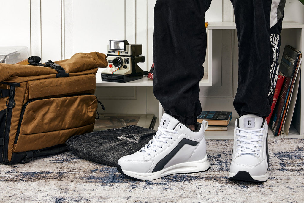CALTO - S23305 - 3.2 Inches Taller (White) - Sneakers - WonderingCloth