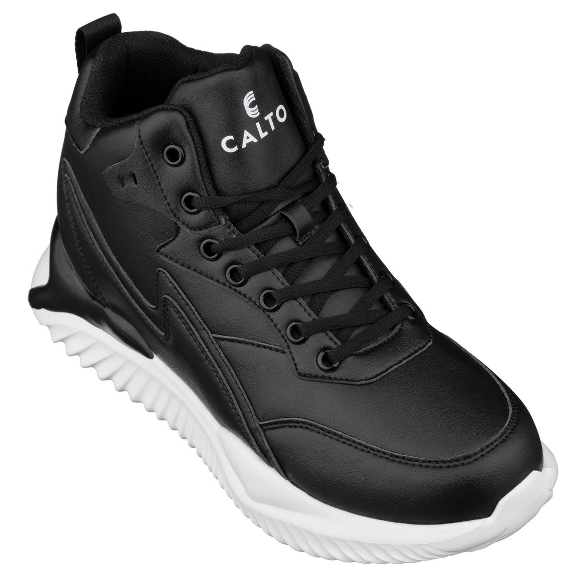 CALTO - S3060 - 4 Inches Taller (Black) - Lightweight Sneakers - WonderingCloth