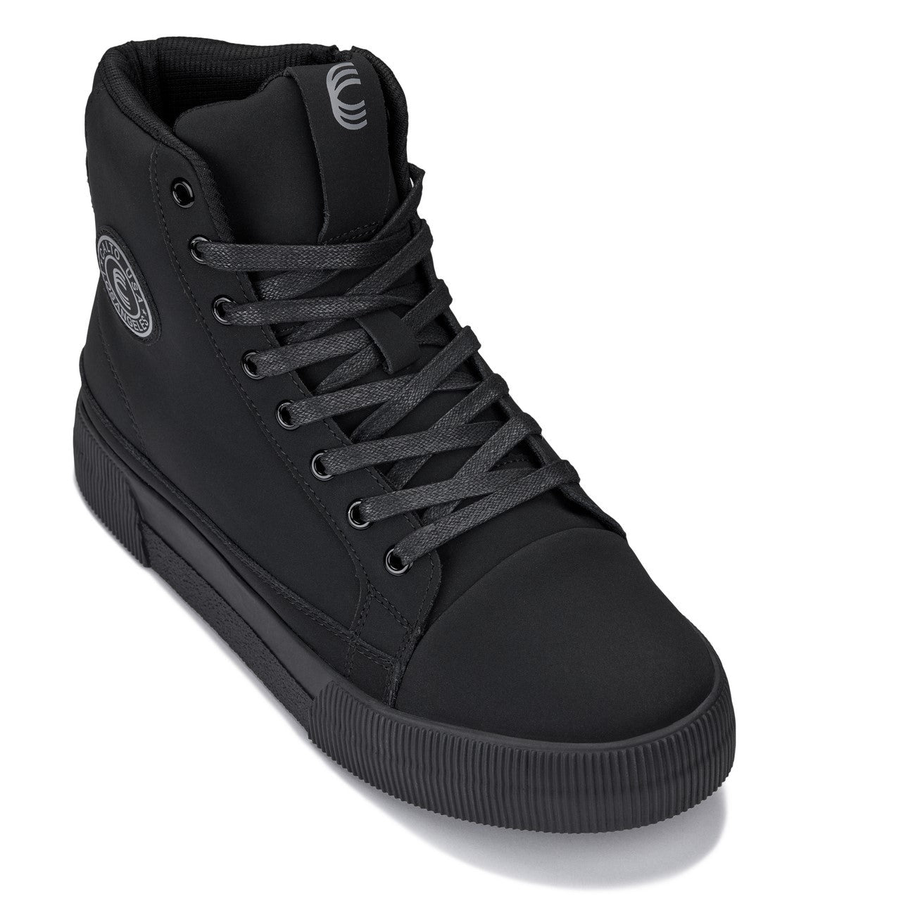 CALTO - S3421 - 2.4 Inches Taller (Black) - Cap Toe High Top Zip-Up Sneaker Boots - WonderingCloth