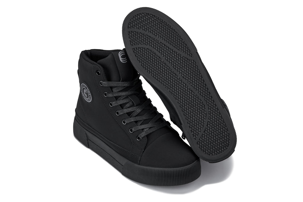 CALTO - S3421 - 2.4 Inches Taller (Black) - Cap Toe High Top Zip-Up Sneaker Boots - WonderingCloth