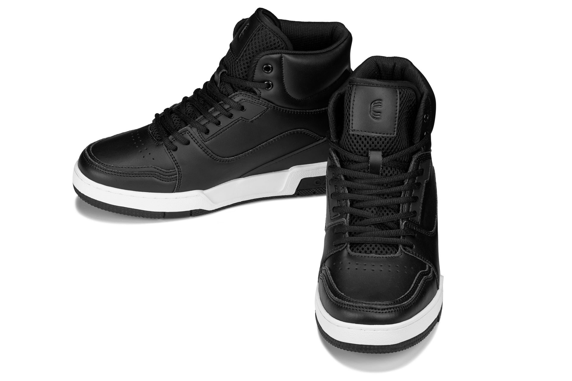 CALTO - S4750 - 3 Inches Taller (Black) - High Top Sneakers - WonderingCloth