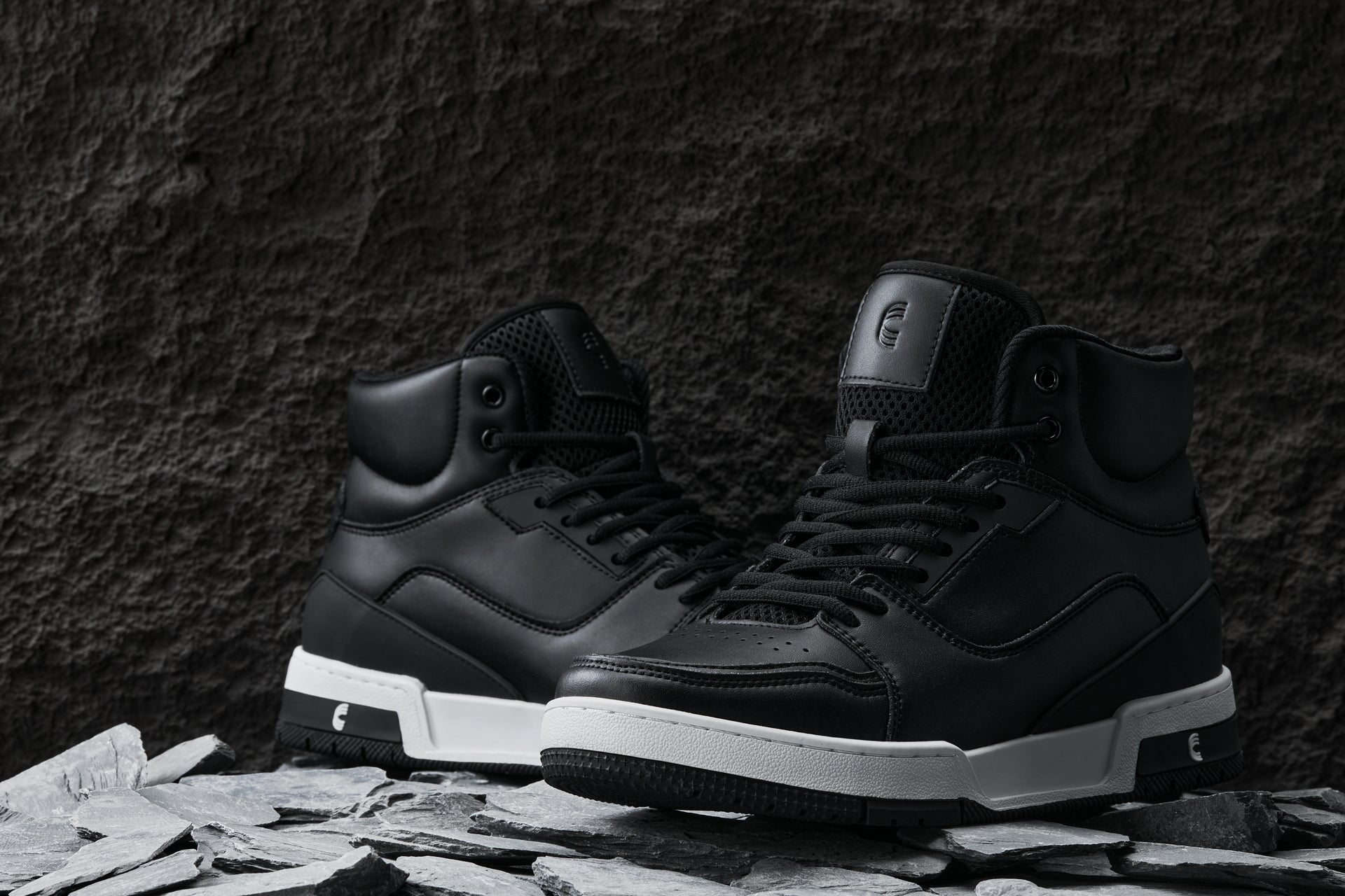 CALTO - S4750 - 3 Inches Taller (Black) - High Top Sneakers - WonderingCloth