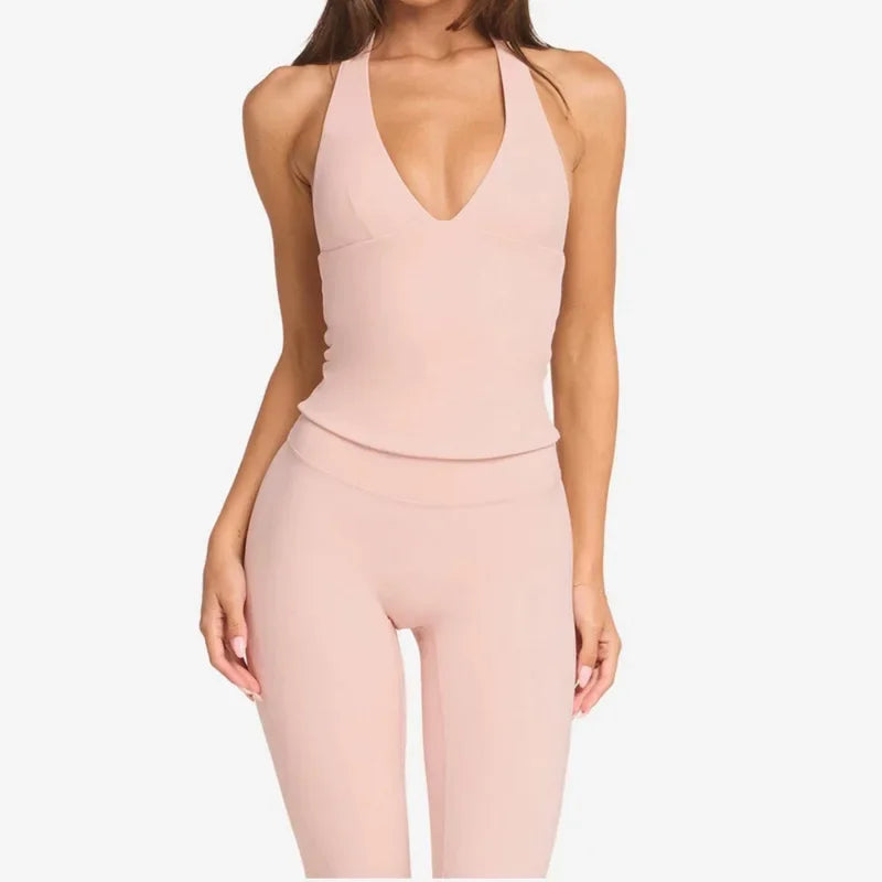 Woman Top Gym Impact Halter Top - WonderingCloth