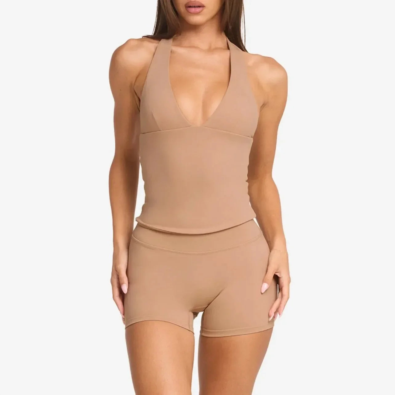 Woman Top Gym Impact Halter Top - WonderingCloth