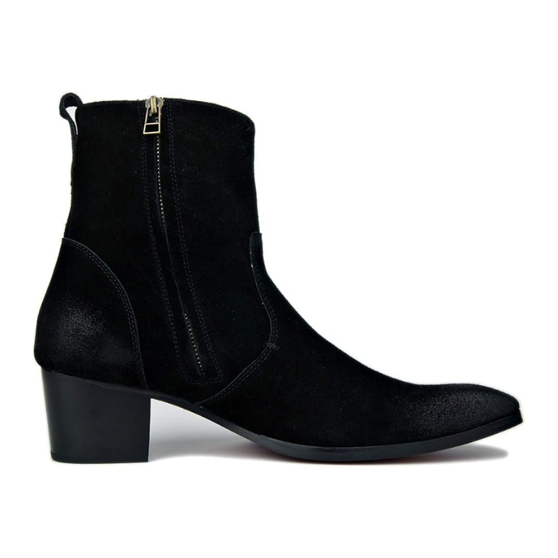 Dress Boot for Men Suede Leather Chelsea Boots Casual Heel Shoes OS-JY002-US - WonderingCloth