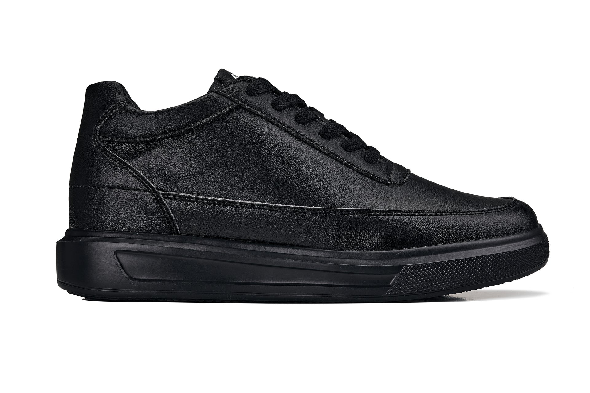 CALTO - X1646 - 2.8 Inches Taller (Pitch Black) - Lightweight Sneakers - WonderingCloth