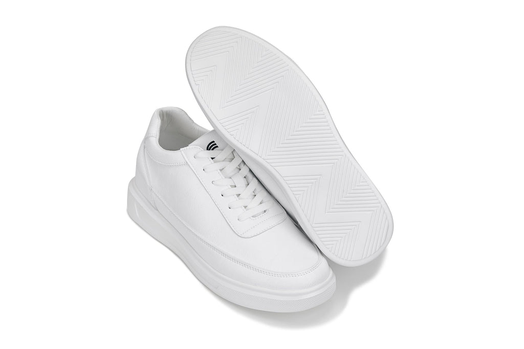 CALTO - X1647 - 2.8 Inches Taller (White) - Lightweight Sneakers - WonderingCloth