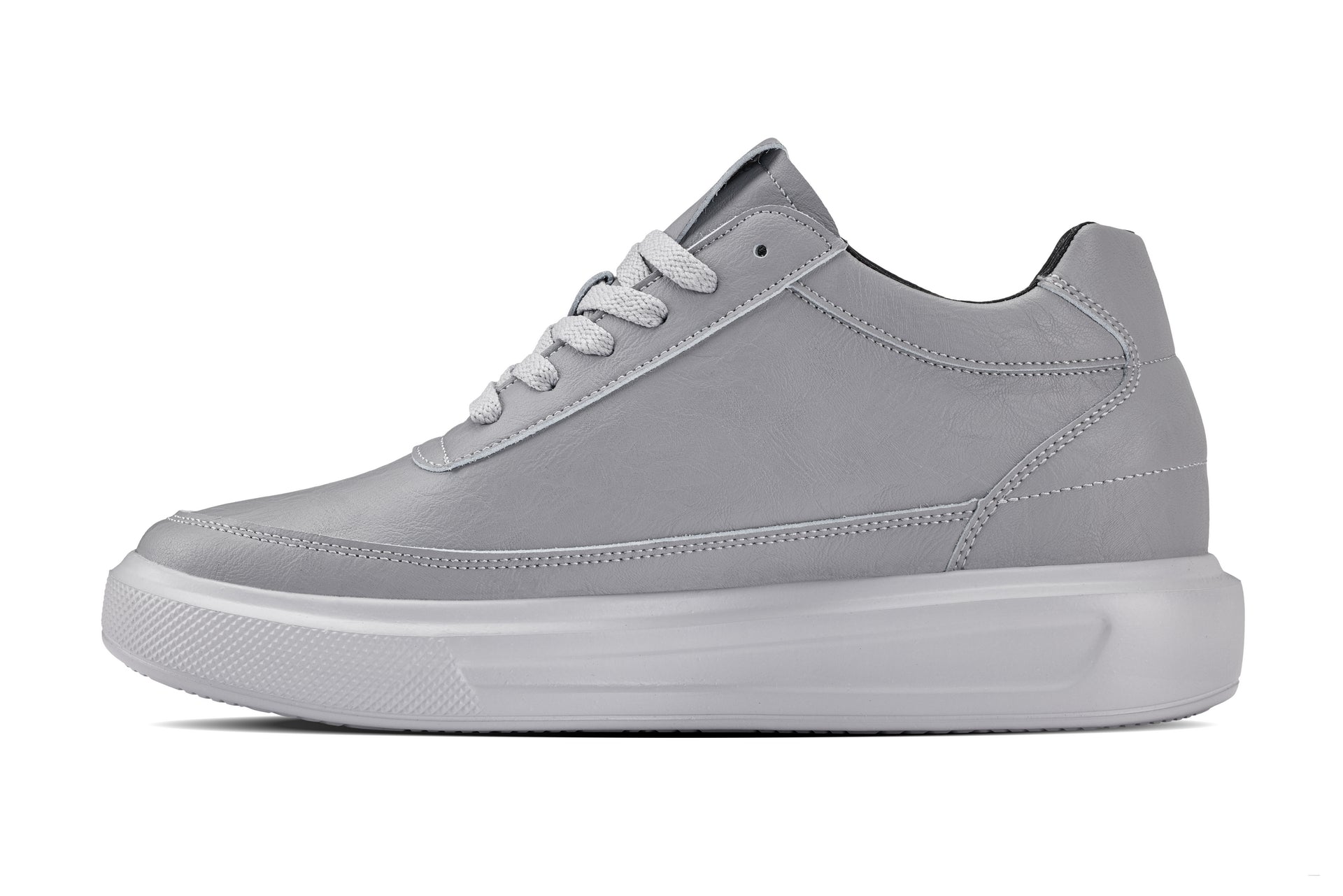CALTO - X1648 - 2.8 Inches Taller (Pewter Grey) - Lightweight Sneakers - WonderingCloth