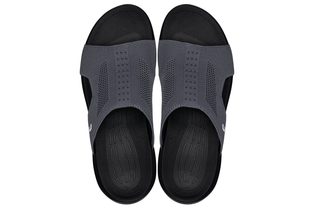 CALTO - X1658 - 2 Inches Taller (Black/Knitted Dark Gray) - WonderingCloth
