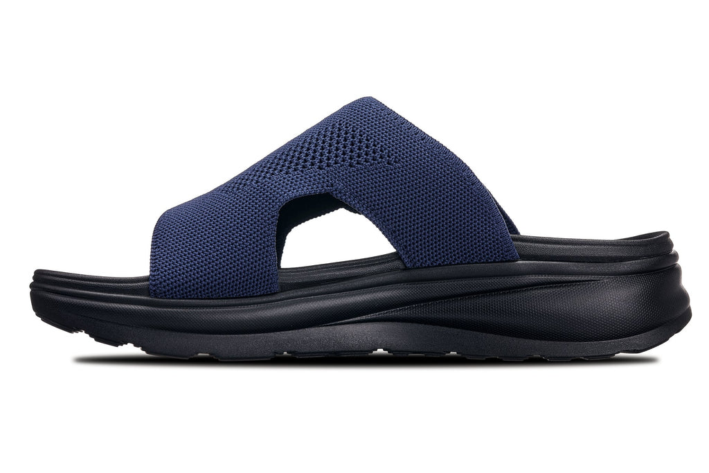 CALTO - X1659 - 2 Inches Taller (Black/Knitted Navy) - WonderingCloth