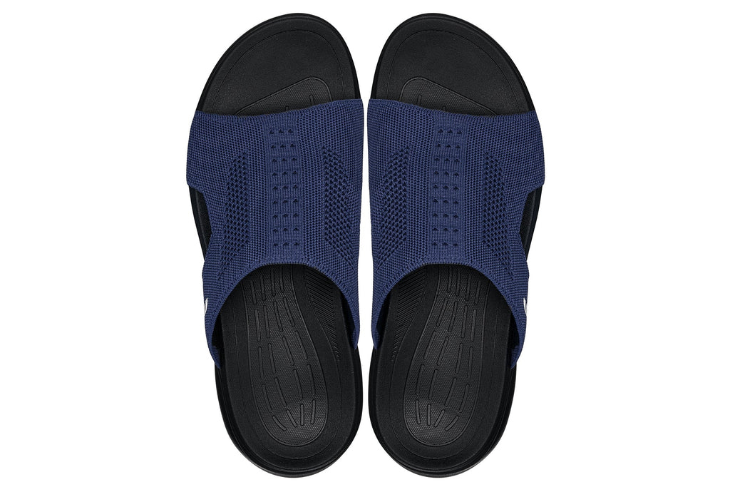 CALTO - X1659 - 2 Inches Taller (Black/Knitted Navy) - WonderingCloth