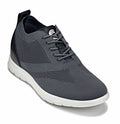 CALTO - X2213 - 2.4 Inches Taller (Moon Gray/Black) - Lace Up Casual Walker - Lightweight - WonderingCloth