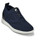 CALTO - X2214 - 2.4 Inches Taller (Night Blue/Black) - Lace Up Casual Walker - Lightweight - WonderingCloth