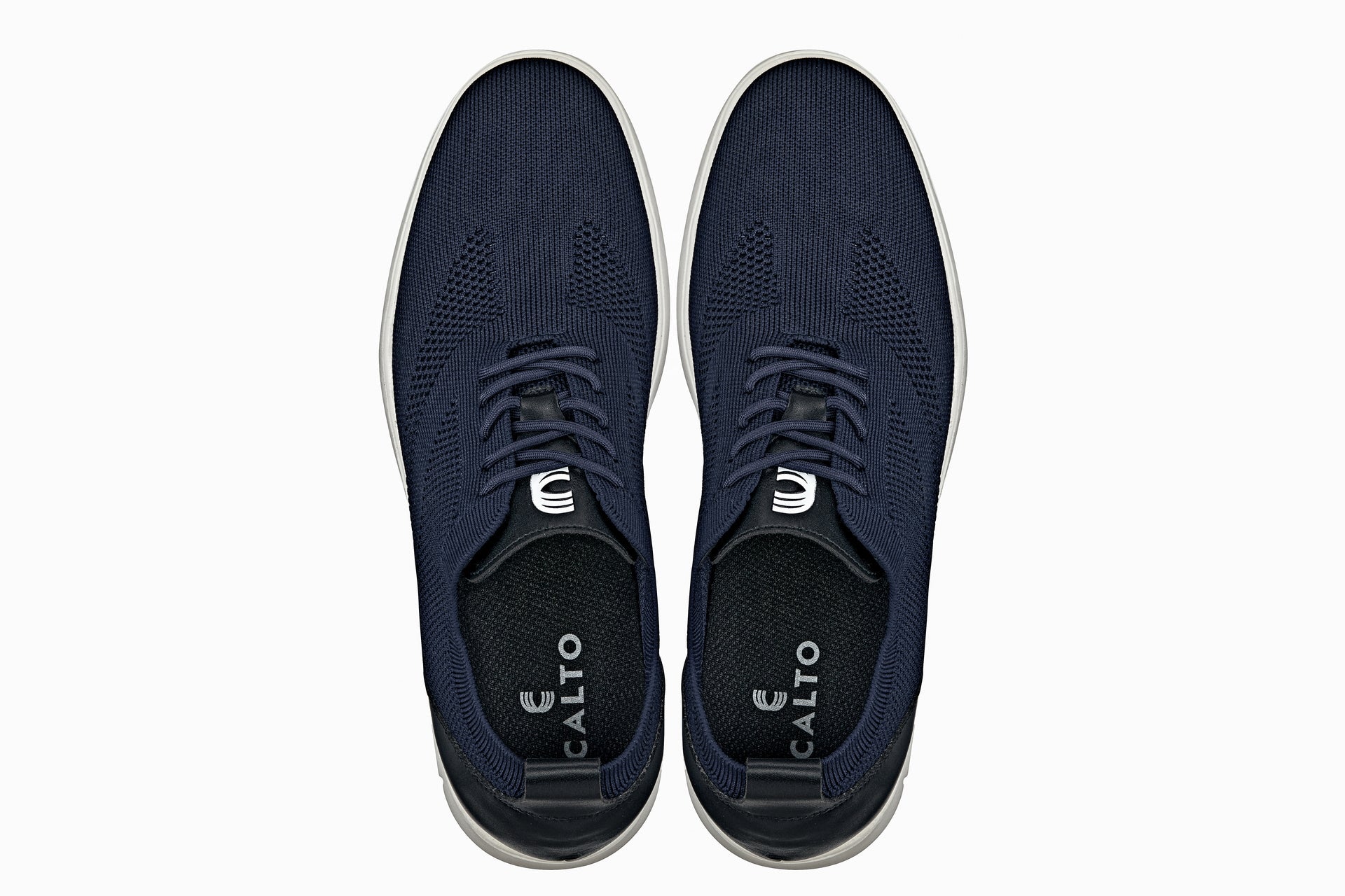 CALTO - X2214 - 2.4 Inches Taller (Night Blue/Black) - Lace Up Casual Walker - Lightweight - WonderingCloth
