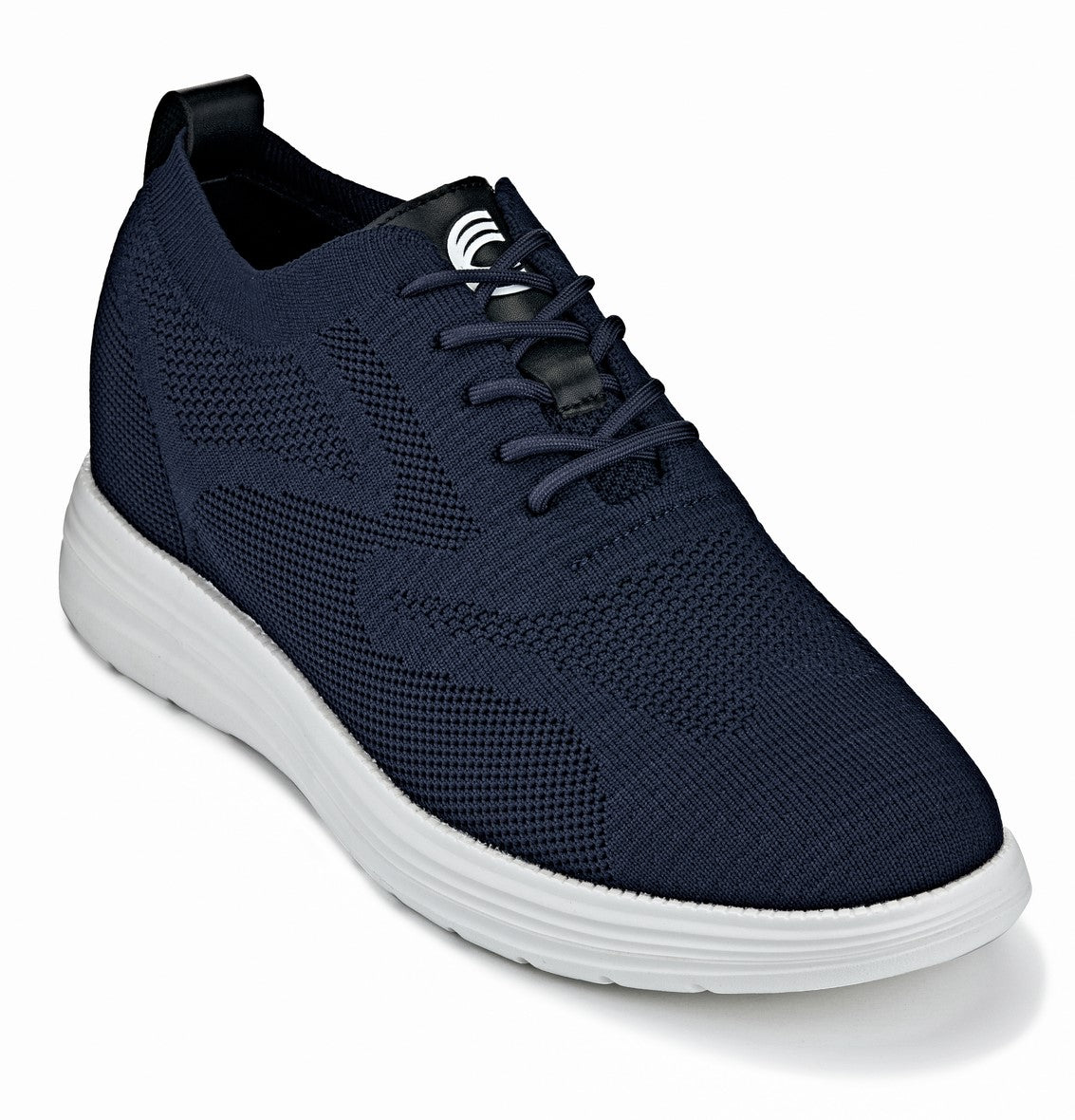CALTO - X2634 - 2.8 Inches Taller (Night Blue) - Lace Up Casual Walker - Lightweight - WonderingCloth