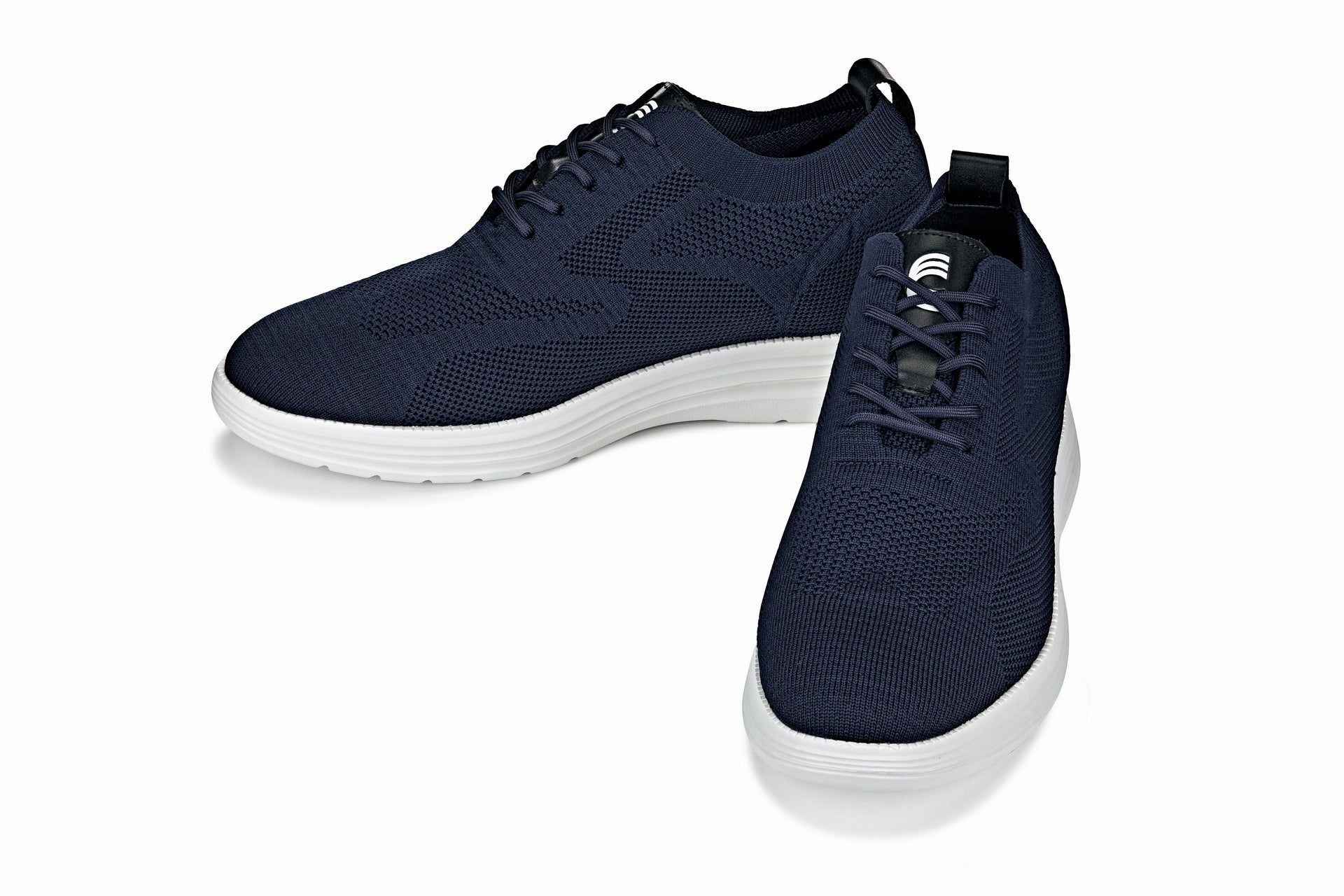 CALTO - X2634 - 2.8 Inches Taller (Night Blue) - Lace Up Casual Walker - Lightweight - WonderingCloth
