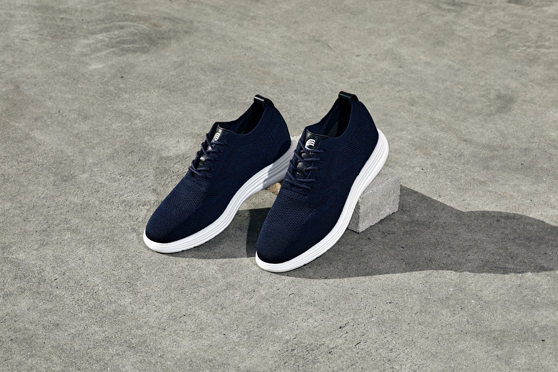 CALTO - X2634 - 2.8 Inches Taller (Night Blue) - Lace Up Casual Walker - Lightweight - WonderingCloth