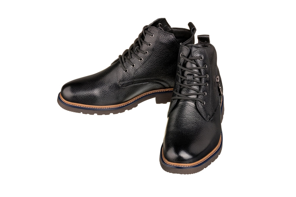 CALTO - Y42071 - 2.8 Inches Taller (Black) - Dressy Casual Boots - WonderingCloth