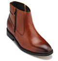 CALTO - Y70623 - 2.8 Inches Taller (Rust Brown) - Lightweight Zipper Boots - WonderingCloth