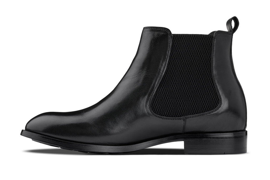 CALTO - Y72230 - 2.8 Inches Taller (Black) - Chelsea Boots - WonderingCloth
