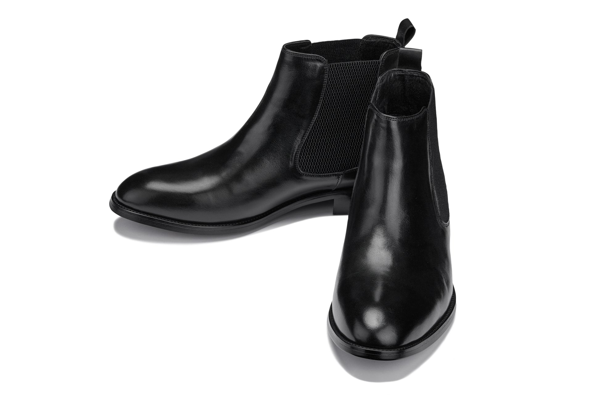 CALTO - Y72230 - 2.8 Inches Taller (Black) - Chelsea Boots - WonderingCloth