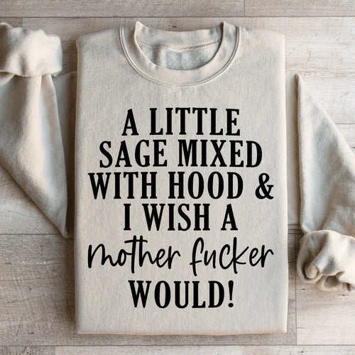 A Little Sage Mixed With Hood Sweatshirt - WonderingCloth
