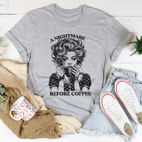 A Nightmare Before Coffee Tee - WonderingCloth