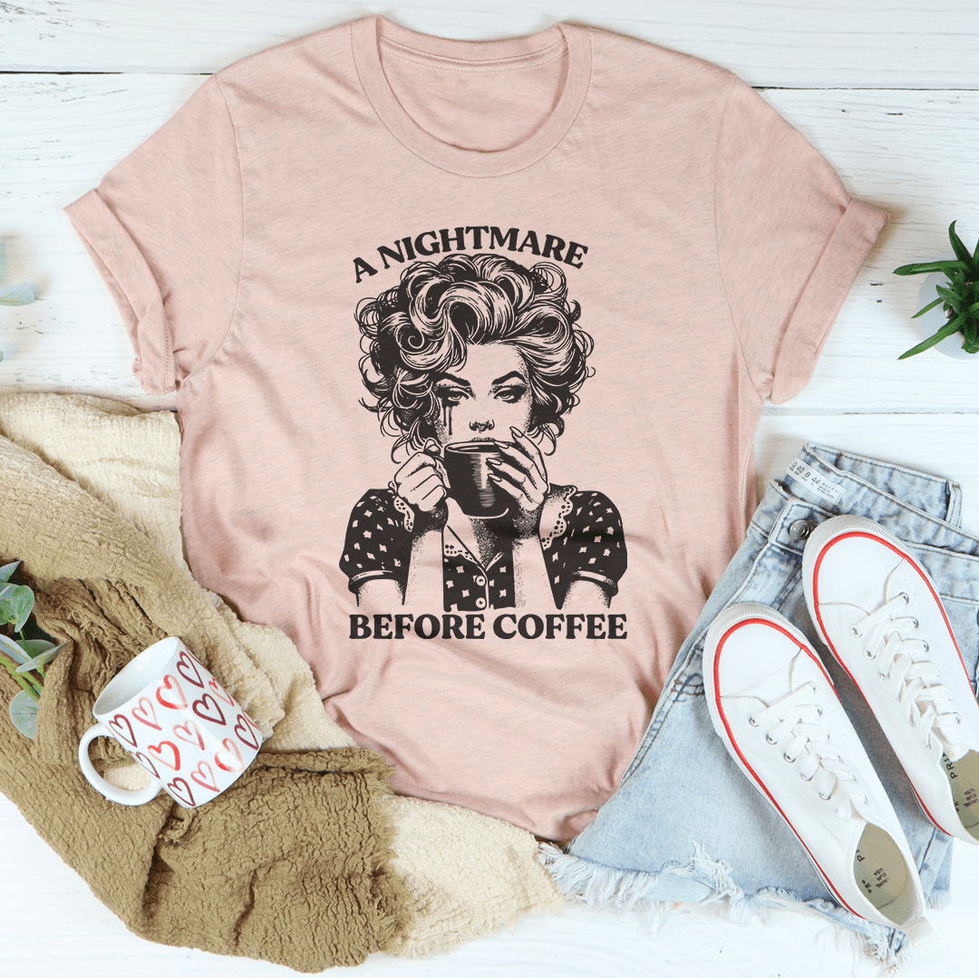 A Nightmare Before Coffee Tee - WonderingCloth