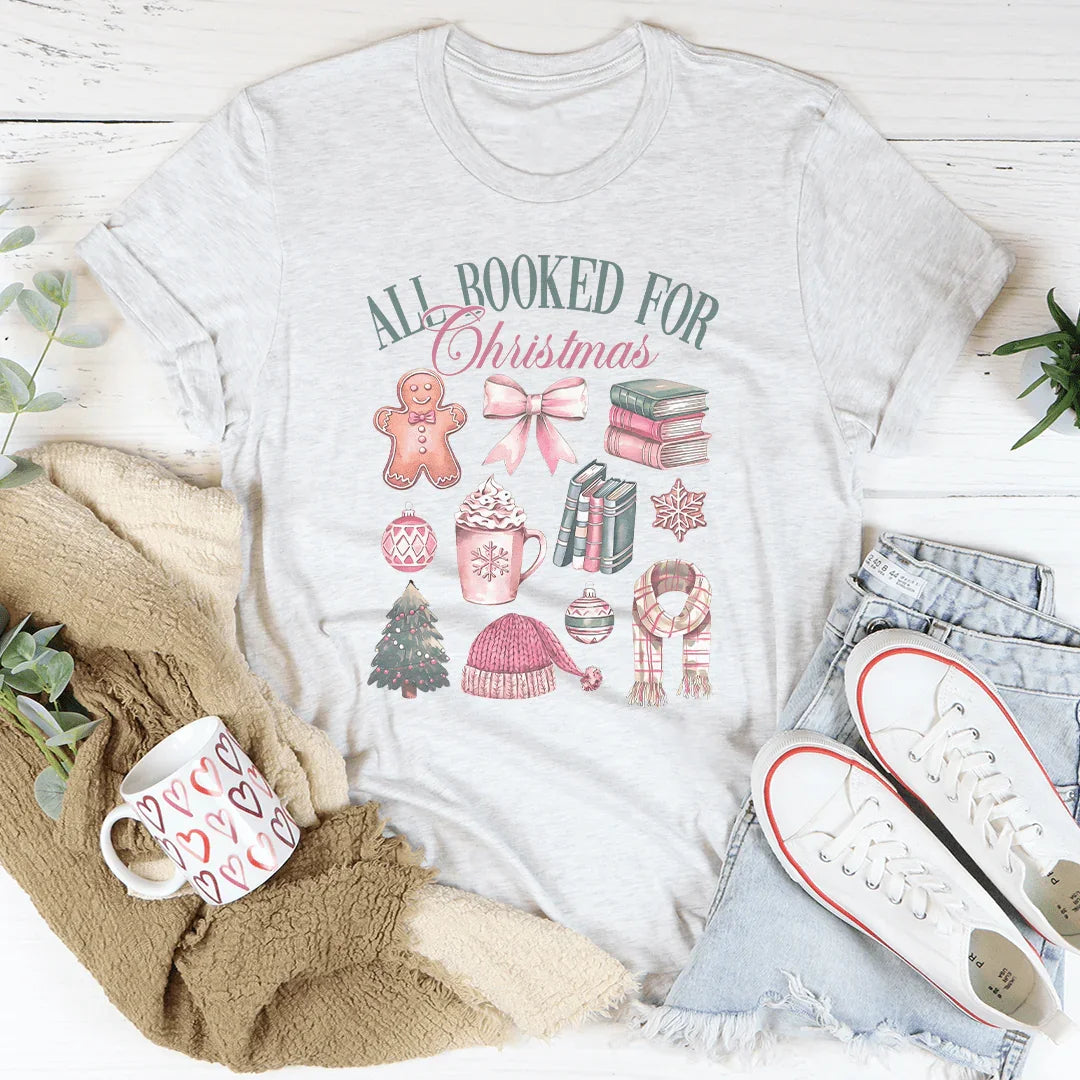 All Booked For Christmas Tee - WonderingCloth