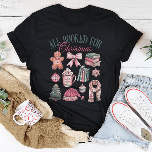All Booked For Christmas Tee - WonderingCloth