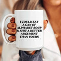 Alphabet Soup Ceramic Mug 15 oz - WonderingCloth