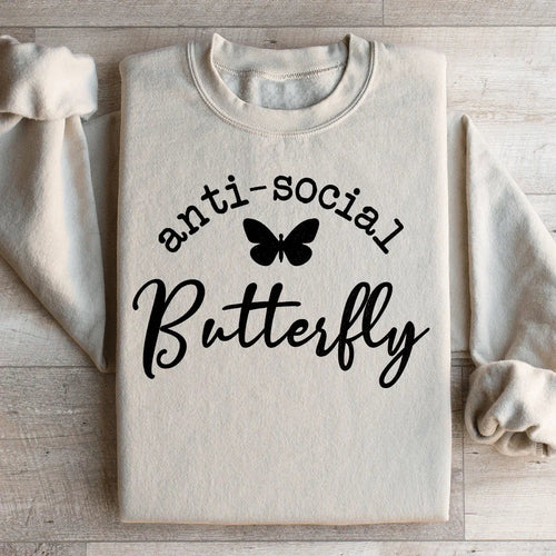 Anti Social Butterfly Sweatshirt - WonderingCloth